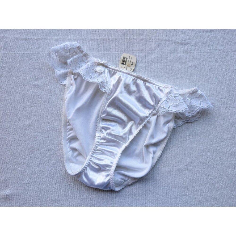 Victoria's Secret Second Skin Panties Size S/5 Vintage Gold Label Bridal String
